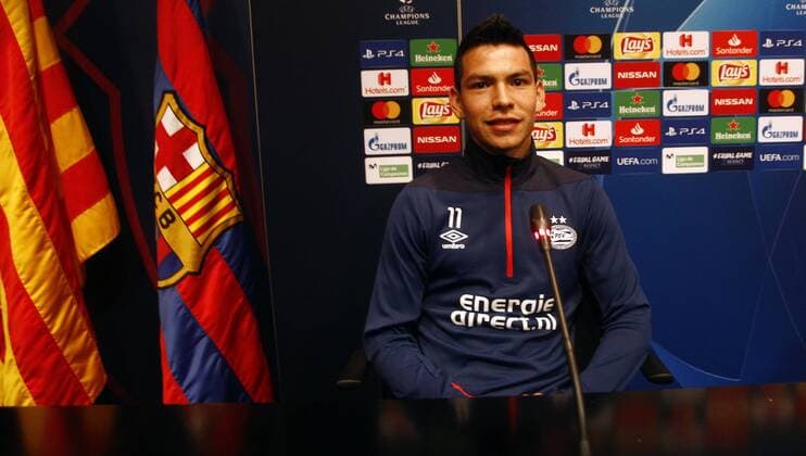 Rueda de prensa de Lozano antes del partido de Champions League contra el Barcelona. Lozano attends press conference PK Pressekonferenz before the Champions League match against Barcelona. 