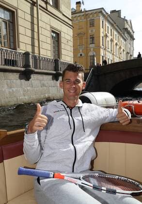 Tennis. XXIII INTERNATIONAL TENNIS TOURNAMENT Petersburg Open 2018. The first seeded Dominic Tim (Austria) and the 1st Russian racquet Karen Khachanov went on a water excursion along the rivers and canals of St. Petersburg on Tuesday, September 18. 
