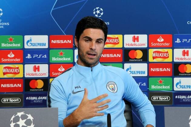 Manchester City Presser Mikel Arteta of Manchester City speaks during a press conference PK Pressekonferenz at City Football Academy , Manchester Content Not Available For UK Newspapers Copyright: xStevexMcCormickx FIL-12289-0006