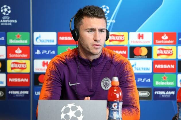 Manchester City Presser Aymeric Laporte of Manchester City speaks during a press conference PK Pressekonferenz at City Football Academy , Manchester Content Not Available For UK Newspapers Copyright: xStevexMcCormickx FIL-12289-0010