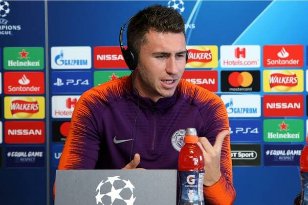 Manchester City Presser Aymeric Laporte of Manchester City speaks during a press conference PK Pressekonferenz at City Football Academy , Manchester Content Not Available For UK Newspapers Copyright: xStevexMcCormickx FIL-12289-0011
