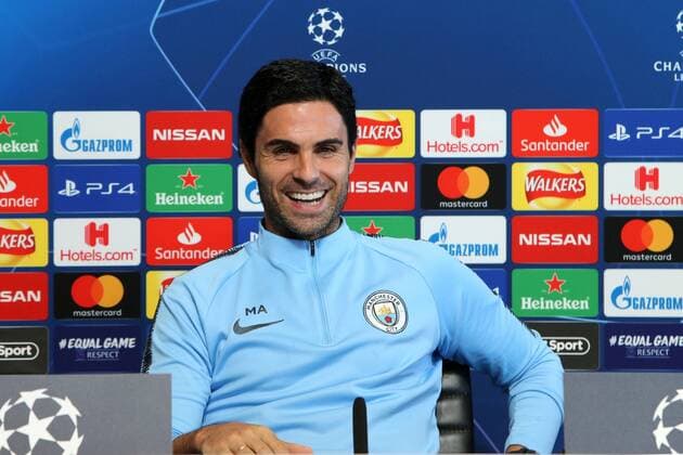 Manchester City Presser Mikel Arteta of Manchester City speaks during a press conference PK Pressekonferenz at City Football Academy, Manchester Content Not Available For UK Newspapers Copyright: xStevexMcCormickx FIL-12289-0015
