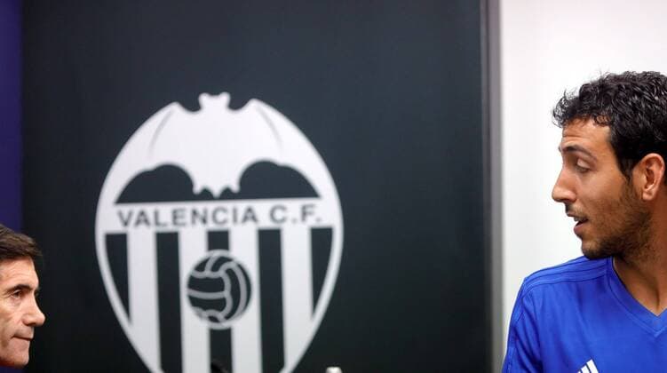 Valencia s head coach, Marcelino Garcia Toral, and the team s captain, Daniel Parejo (R), offer a press conference PK Pressekonferenz in Valencia, eastern Spain, 18 September 2018. Valencia will face Juventus in a Champions League soccer match on 19 September at Mestalla stadium. Valencia press conference !ACHTUNG: NUR REDAKTIONELLE NUTZUNG!  Copyright: xKaixFoersterlingx GRAF5661 20180918-636728906922291632