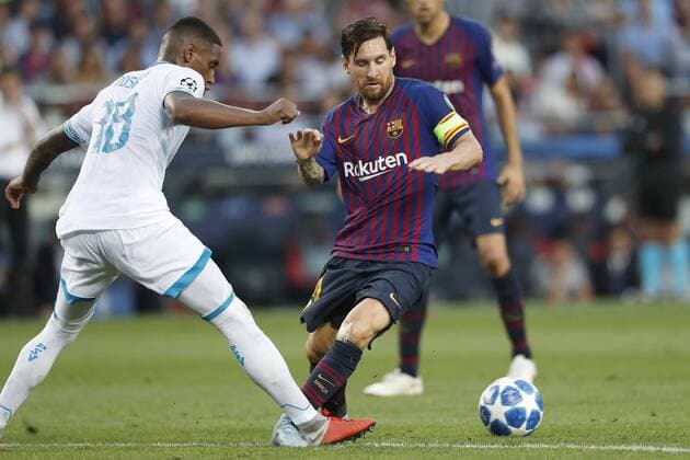 BARCELONA, 18-09-2018, Stadium Nou Camp, season 2018 2019, Champions League football. (Left-right) PSV player Pablo Rosario , Barcelona player Lionel Messi during the match FC Barcelona Barca - PSV . Barcelona - PSV  x2474667x