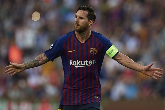 Sport Bilder des Tages BARCELONA, 18-09-2018. Champions League 2018 2019, group B, date 1. Lionel Messi of FC Barcelona Barca celebrates his goal during the game FC Barcelona - PSV Eindhoven Barcelona - PSV  x2474672x