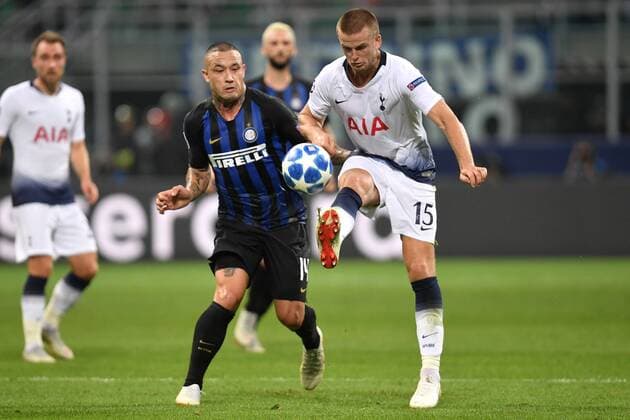 Radja Nainggolan Inter Eric Dier Tottenham Milano 18-09-2018 Stadio Giuseppe Meazza Football Calcio Uefa Champions League 2018 2019 Group B FC Internazionale Milano - Tottenham Hotspur Foto Andrea Staccioli Insidefoto AndreaxStaccioli