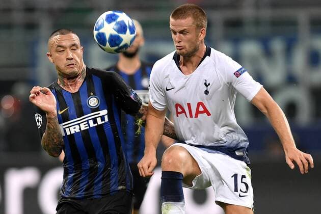 Radja Nainggolan Inter Eric Dier Tottenham Milano 18-09-2018 Stadio Giuseppe Meazza Football Calcio Uefa Champions League 2018 2019 Group B FC Internazionale Milano - Tottenham Hotspur Foto Andrea Staccioli Insidefoto AndreaxStaccioli