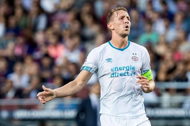 BARCELONA, 18-09-2018, Stadium Nou Camp, season 2018 2019, Champions League football. PSV forwarder Luuk de Jong dejected during the game FC Barcelona Barca - PSV. Barcelona - PSV  x2474770x