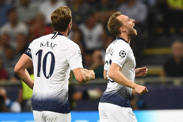 Mg Milano 18 09 2018 - Champions League Inter-Tottenham foto Matteo Gribaudi Image nella foto: esultanza gol Christian Eriksen 