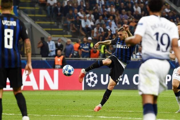 Fußball, CL, Inter Mailand - Tottenham Hotspur Db Milano 18 09 2018 - Champions League Inter-Tottenham foto Daniele Buffa Image nella foto: gol Mauro Icardi 