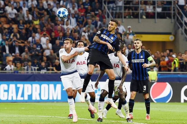 Fußball, CL, Inter Mailand - Tottenham Hotspur Db Milano 18 09 2018 - Champions League Inter-Tottenham foto Daniele Buffa Image nella foto: gol Matias Vecino 