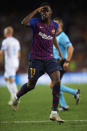 BARCELONA, 18-09-2018. Champions League 2018 2019, group B, date 1. Ousmane Dembele of FC Barcelona Barca celebrates his goal during the game FC Barcelona 4-0 PSV Eindhoven Barcelona - PSV Eindhoven  x2475061x