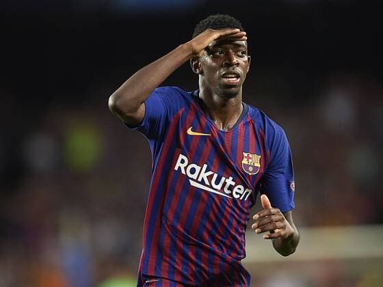 BARCELONA, 18-09-2018. Champions League 2018 2019, group B, date 1. Ousmane Dembele of FC Barcelona Barca celebrates his goal during the game FC Barcelona 4-0 PSV Eindhoven Barcelona - PSV Eindhoven  x2475064x