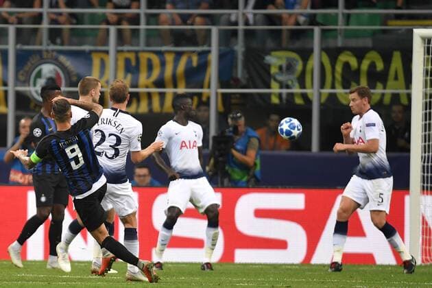 Fußball, CL, Inter Mailand - Tottenham Hotspur Gol Mauro Icardi Inter Goal 1-1 Milano 18-09-2018 Stadio Giuseppe Meazza Football Calcio Uefa Champions League 2018 2019 Group B FC Internazionale Milano - Tottenham Hotspur Foto Andrea Staccioli Insidefoto AndreaxStaccioli