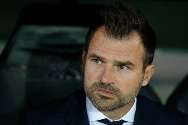 Club Brugge s head coach Ivan Leko pictured during a game between Belgian soccer team Club Brugge KV and German club Borussia Dortmund, in Brugge, Tuesday 18 September 2018, day one of the UEFA Champions League, in group A. BRUNOxFAHY  x05428646x