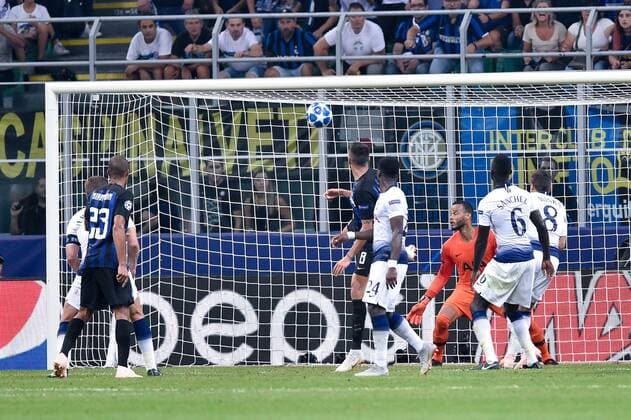 Fußball, CL, Inter Mailand - Tottenham Hotspur Matias Vecino of Inter Milan scores second goal during the UEFA Champions League Group B match between Inter Milan and Tottenham Hotspur at Stadio San Siro, Milan, Italy on 18 September 2018. Copyright: xGiuseppexMaffiax 2101