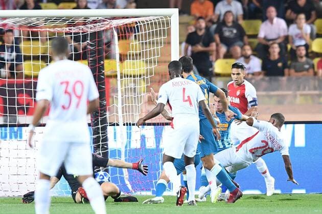 29 SAMUEL GRANDSIR (MONA) - BUT FOOTBALL : Monaco vs Atletico Madrid - Ligue des Champions - 18 09 2018 FEP Panoramic 