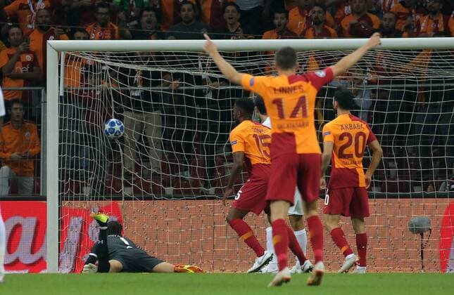 Galatasaray™s Garry Rodrigues celebrate his goal during Galatasaray - Lokomotiv Moskova UEFA Champions League Game at Turk Telekom Arena, 18th of Sept. 2019.  Copyright: TolgaxAdanali 16117686