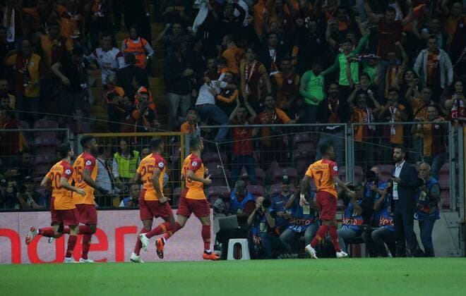 Galatasaray™s Garry Rodrigues celebrate his goal during Galatasaray - Lokomotiv Moskova UEFA Champions League Game at Turk Telekom Arena, 18th of Sept. 2019.  Copyright: TolgaxAdanali 16117694