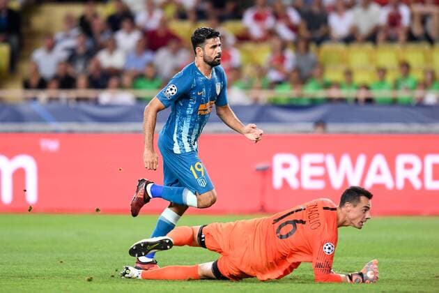 19 DIEGO COSTA (ATL) - BUT - JOIE FOOTBALL : Monaco vs Atletico Madrid - Ligue des Champions - 18 09 2018 FEP Panoramic 