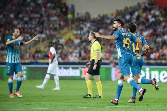 19 DIEGO COSTA (ATL) - JOIE FOOTBALL : Monaco vs Atletico Madrid - Ligue des Champions - 18 09 2018 FEP Panoramic 