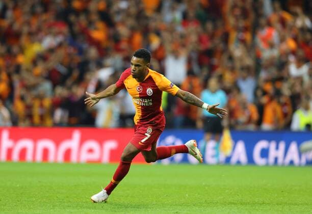 Galatasaray™s Garry Rodrigues celebrate his goal during Galatasaray - Lokomotiv Moscow UEFA Champions League Game at Turk Telekom Arena, 18th of Sept. 2019.  Copyright: MahmutxBurakxBurkuk 16117759