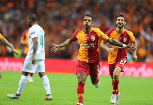 Galatasaray™s Garry Rodrigues celebrate his goal during Galatasaray - Lokomotiv Moscow UEFA Champions League Game at Turk Telekom Arena, 18th of Sept. 2019.  Copyright: MahmutxBurakxBurkuk 16117760