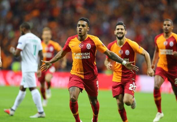 Galatasaray™s Garry Rodrigues celebrate his goal during Galatasaray - Lokomotiv Moscow UEFA Champions League Game at Turk Telekom Arena, 18th of Sept. 2019.  Copyright: MahmutxBurakxBurkuk 16117764