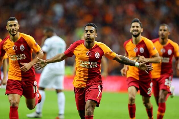Galatasaray™s Garry Rodrigues celebrate his goal during Galatasaray - Lokomotiv Moscow UEFA Champions League Game at Turk Telekom Arena, 18th of Sept. 2019.  Copyright: MahmutxBurakxBurkuk 16117768