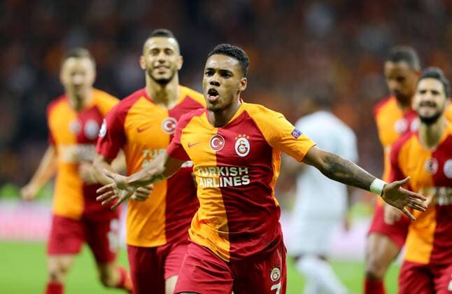 Galatasaray™s Garry Rodrigues celebrate his goal during Galatasaray - Lokomotiv Moscow UEFA Champions League Game at Turk Telekom Arena, 18th of Sept. 2019.  Copyright: MahmutxBurakxBurkuk 16117774
