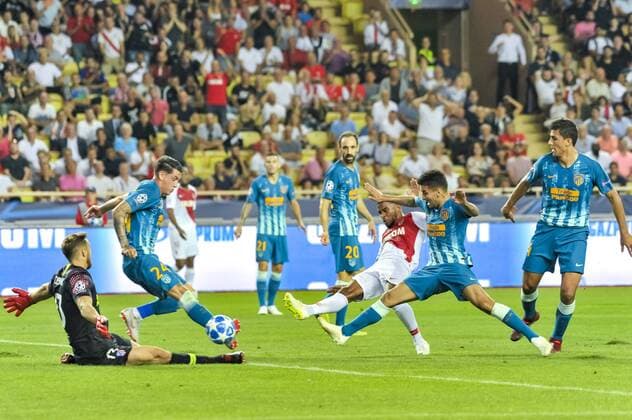 But - Samuel Grandsir (AS Monaco) FOOTBALL : AS Monaco vs Atletico Madrid - Ligue des champions - Monaco - 18 09 2018 NorbertScanella Panoramic 