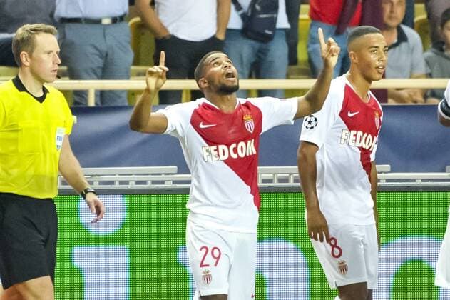 Joie - Samuel Grandsir (AS Monaco) FOOTBALL : AS Monaco vs Atletico Madrid - Ligue des champions - Monaco - 18 09 2018 NorbertScanella Panoramic 