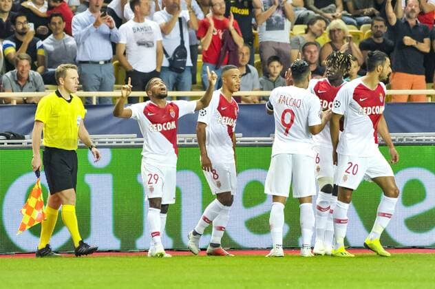 Joie - Samuel Grandsir (AS Monaco) FOOTBALL : AS Monaco vs Atletico Madrid - Ligue des champions - Monaco - 18 09 2018 NorbertScanella Panoramic 