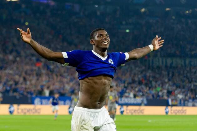 Gelsenkirchen Germany 18 09 2018 UEFA Champions League 2018 19 Season Group Stage Group D 1 Gameday FC Schalke 04 FC Porto Goal scored on Goalkeeper Breel Embolo S04 cheered DeFodi053