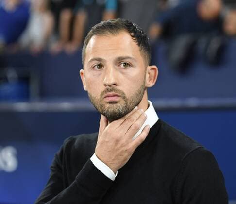 CL FC Schalke 04 FC Porto 18 09 2018 Coach Domenico Tedesco Schalke DFL REGULATIONS PROHIBIT ANY US PHOTOGRAPH AS IMAGE SEQUENCES AND OR QUASI VIDEO HM