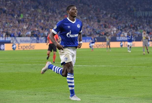 Soccer Champions League Group Stage 1 Gameday FC Schalke 04 FC Porto on 18 09 2018 in the Veltins Arena in Gelsenkirchen Goalkeeping for the 1 0 by Breel Embolo Schalke DFL Regulations prohibit any use of images as or sequences xTTx