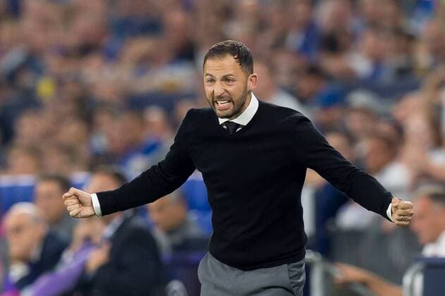 Gelsenkirchen Germany 18 09 2018 UEFA Champions League 2018 19 Season Group Stage Group D 1 Gameday FC Schalke 04 FC Porto Coach Domenico Tedesco S04 gestures gestured DeFodi053