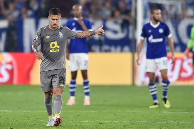 Football Champions League Group Stage 1 Gameday FC Schalke 04 FC Porto on 18 09 2018 at the Veltins Arena in Gelsenkirchen Otavio Porto is pleased to announce that it has no 1 1 DFL Regulations prohibit any use of images xTTx
