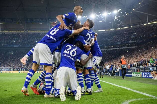 SChalker scored for the goal to 1 0 by Breel Embolo FC Schalke 04 36 hidden with Naldo FC Schalke 04 29 in the Champions League match between FC Schalke 04 and FC Porto on 18 09 2018 FC Schalke 04 vs FC Porto Champions League group stage 18 09 2018 Gelsenkirchen Copyright: xSchuelerx xEibnerx-xPressefotox EP_EER