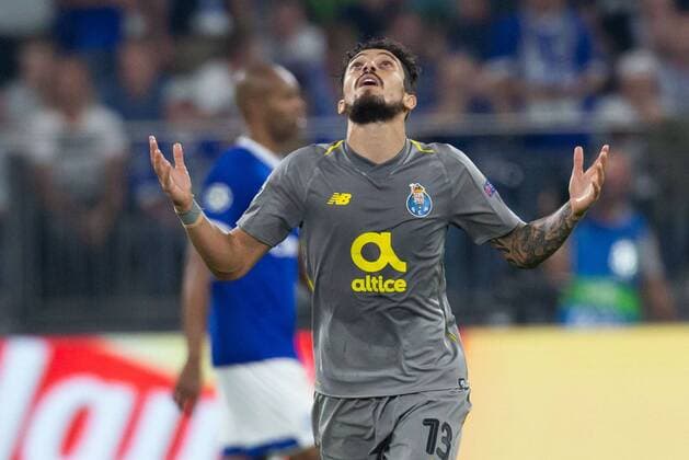 Gelsenkirchen Germany 18 09 2018 UEFA Champions League 2018 19 Season Group Stage Group D 1 Gameday FC Schalke 04 FC Porto Torjubel Alex Telles Porto DeFodi512