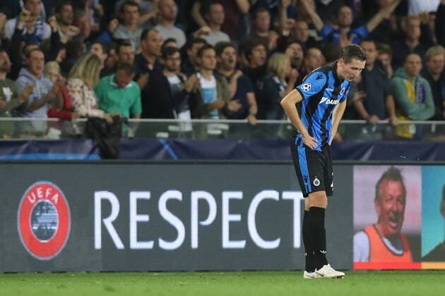 Club s Hans Vanaken looks dejected after a game between Belgian soccer team Club Brugge KV and German club Borussia Dortmund, in Brugge, Tuesday 18 September 2018, day one of the UEFA Champions League, in group A. BRUNOxFAHY  x05428822x