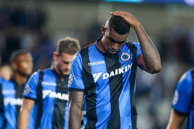 Club s Wesley Moraes looks dejected after a game between Belgian soccer team Club Brugge KV and German club Borussia Dortmund, in Brugge, Tuesday 18 September 2018, day one of the UEFA Champions League, in group A. BRUNOxFAHY  x05428828x
