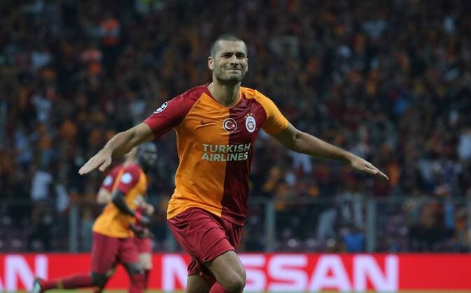 Galatasaray™s Eren Derdiyok celebrate his goal during Galatasaray - Lokomotiv Moscow UEFA Champions League Game at Turk Telekom Arena, 18th of Sept. 2019.  Copyright: TolgaxAdanali 16118023
