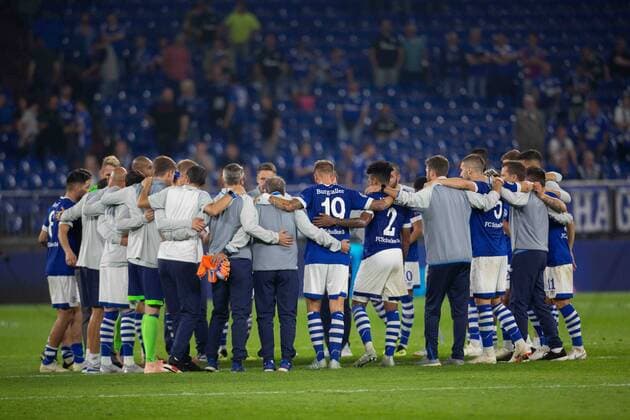 Gelsenkirchen Germany 18 09 2018 UEFA Champions League 2018 19 Season Group Stage Group D 1 Gameday FC Schalke 04 FC Porto Team Schalke after the match DeFodi512