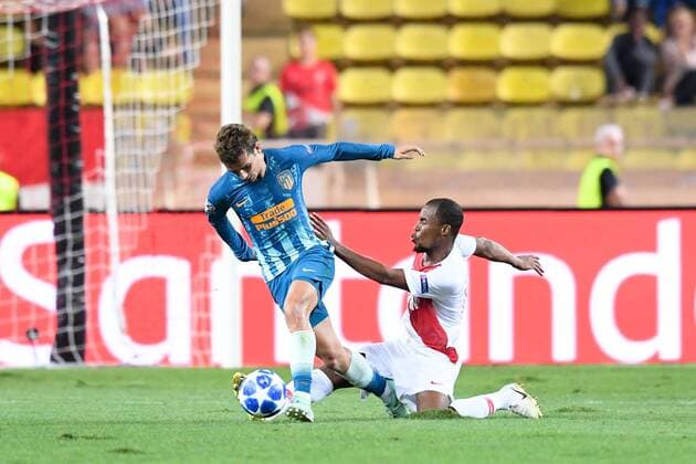 19 DJIBRIL SIDIBE (MONA) - 07 ANTOINE GRIEZMANN (ATL) FOOTBALL : Monaco vs Atletico Madrid - Ligue des Champions - 18 09 2018 FEP Panoramic 