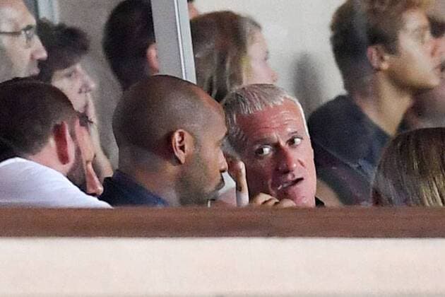 THIERRY HENRY - DIDIER DESCHAMPS (SELECTIONNEUR FRANCE) FOOTBALL : Monaco vs Atletico Madrid - Ligue des Champions - 18 09 2018 FEP Panoramic 