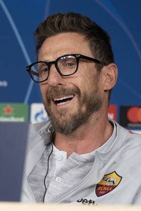 September 18, 2018 - Madrid, Spain - Head Coach Eusebio Di Francesco hold a press conference PK Pressekonferenz ahead of UEFA Champions League Group G football match between Real Madrid and AS Roma at Santiago Bernabeu stadium in Madrid, Spain on September 18, 2018. Roma Press Conference - UEFA Champions League  - ZUMAn230 20180918_zaa_n230_695 Copyright: xOscarxGonzalezx