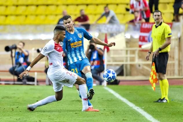 Jordi Mboula (AS Monaco) - Lucas Hernandez (Atletico Madrid) FOOTBALL : AS Monaco vs Atletico Madrid - Ligue des champions - Monaco - 18 09 2018 NorbertScanella Panoramic 