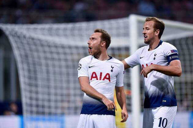 September 18, 2018 - Milan, Milan, Italy - Christian Eriksen of Tottenham Hotspur celebrates scoring first goal during the UEFA Champions League Group B match between Inter Milan and Tottenham Hotspur at Stadio San Siro, Milan, Italy on 18 September 2018. Inter Milan v Tottenham Hotspur.UEFA Champions League.18 09 2018.  - ZUMAn230 20180918_zaa_n230_337 Copyright: xGiuseppexMaffiax