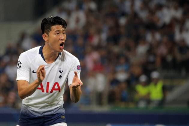 September 18, 2018 - Milan, Milan, Italy - Son Heung-Min 7 of Tottenham Hotspur during the UEFA Champions League group B match between FC Internazionale and Tottenham Hotspur at Stadio Giuseppe Meazza on September 18, 2018 in Milan, Italy. FC Internazionale v Tottenham Hotspur - UEFA Champions League Group B  - ZUMAn230 20180918_zaa_n230_300 Copyright: xGiuseppexCottinix